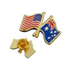 America & Australia Flag Friendship Pin