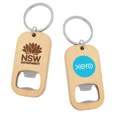 Bamboo Bar Bottle Opener Key Ring