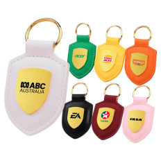 Premium Shield Leather-Metal Keyring