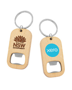 Bamboo Bar Bottle Opener Key Ring